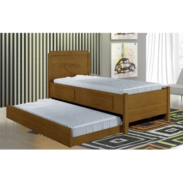 Cama Solteiro com cama auxiliar e 2 gavetas Spazu New Leifer - Image 3
