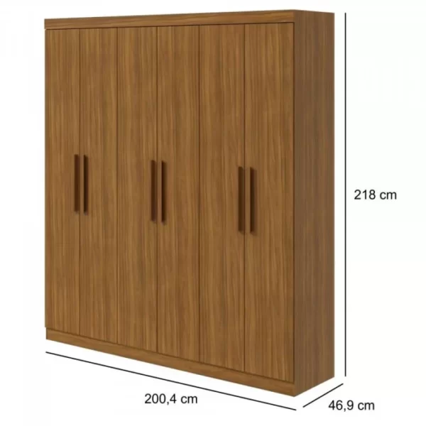 Guarda-Roupa Casal 6 Portas Jazz- Lopas 2mt - Image 5